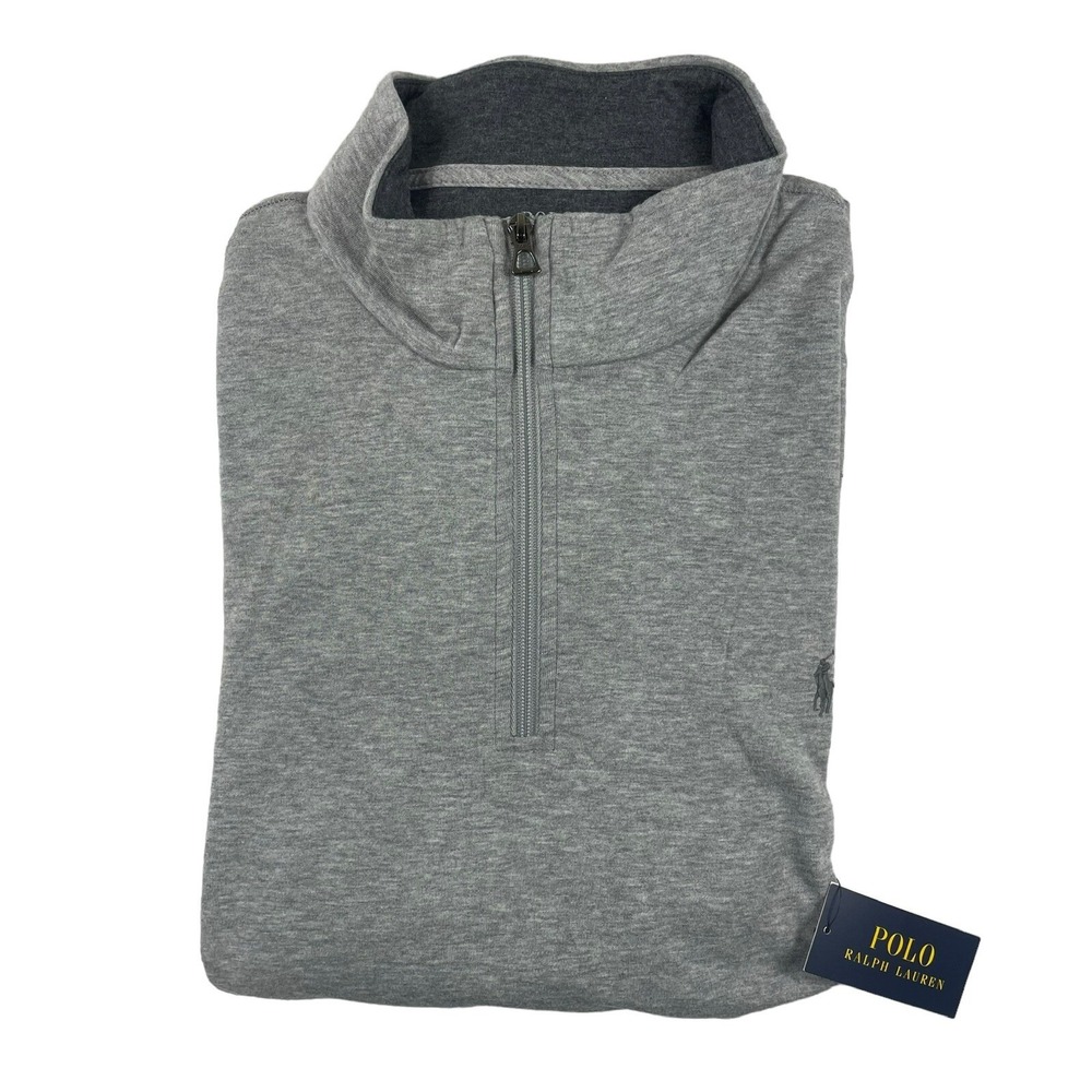 Polo Ralph Lauren Gray Performance 1/2 Zip Pullover Mens 2XB 2XL NWT